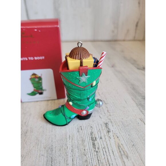 Hallmark lights to boot ornament Xmas Cowboys - Picture 2 of 6